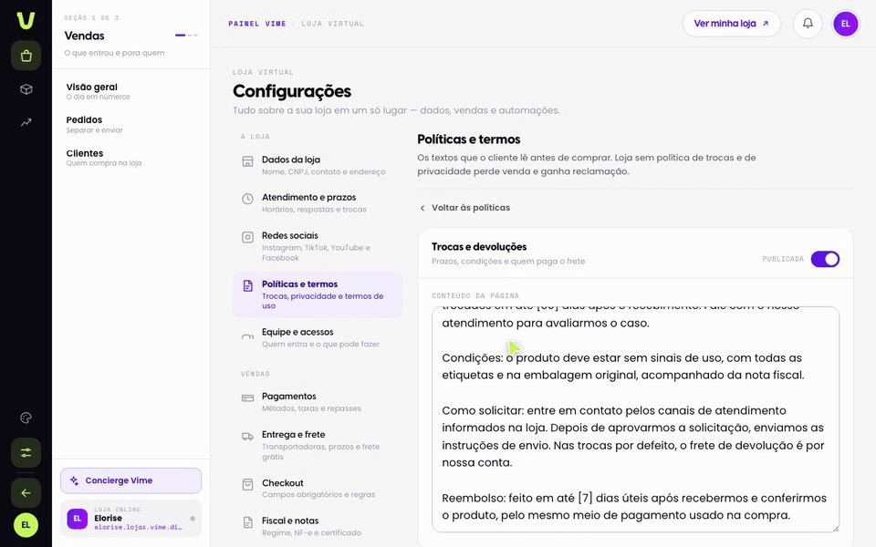 Use o texto base, ajuste e publique