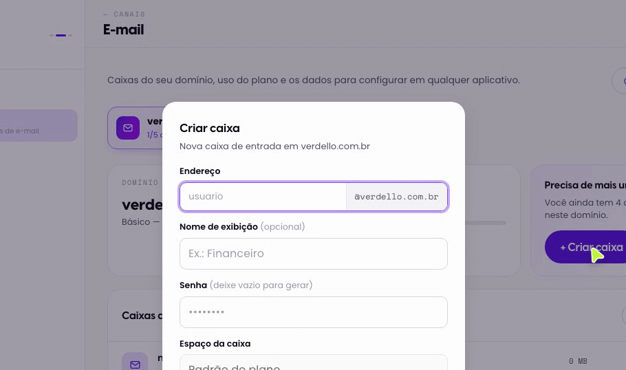 Preencha os dados