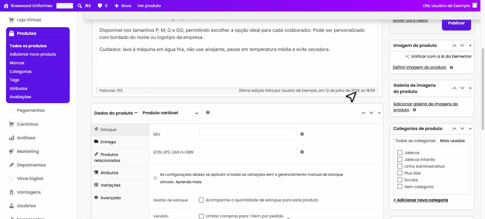 Imagem principal e galeria
