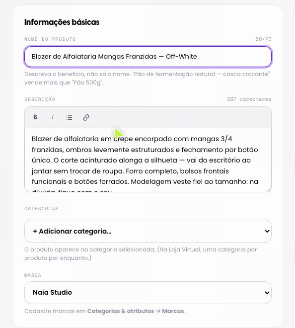 Categoria e marca