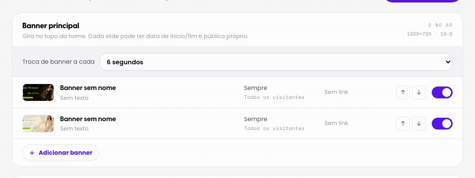 Rotação, ordem e ativação